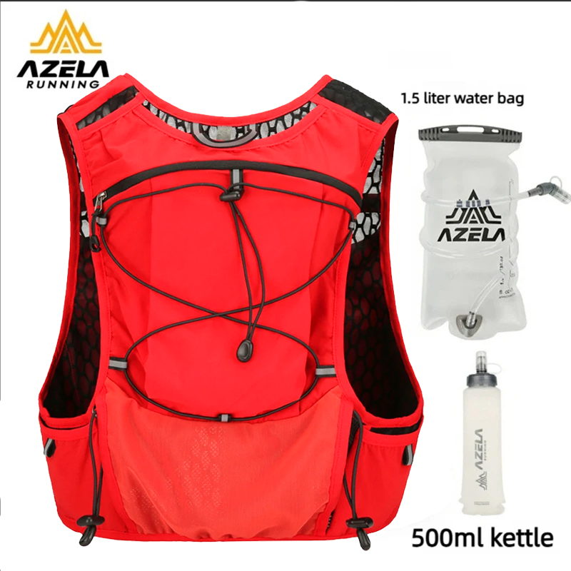 Reflective Running Jacket - 軽量ハイドレーションベストバックパック 通気性 トレイルランニングパック サイクリング マラソン ハイキング