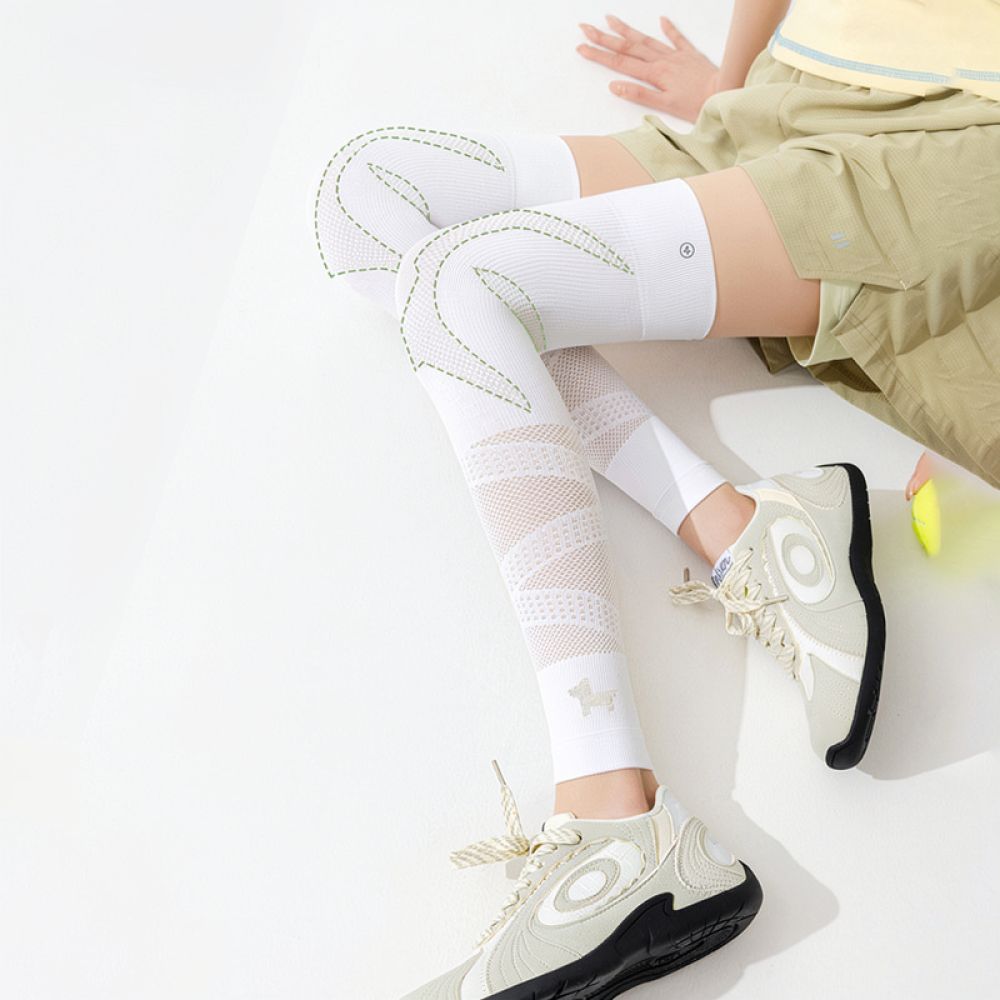 Running Gear Girls - 温度変化に反応するコンプレッションレッグスリーブ、スポーツ用膝サポーター、通気性に優れた夏用ランニング・フィットネス用スリムフィットウェア。
