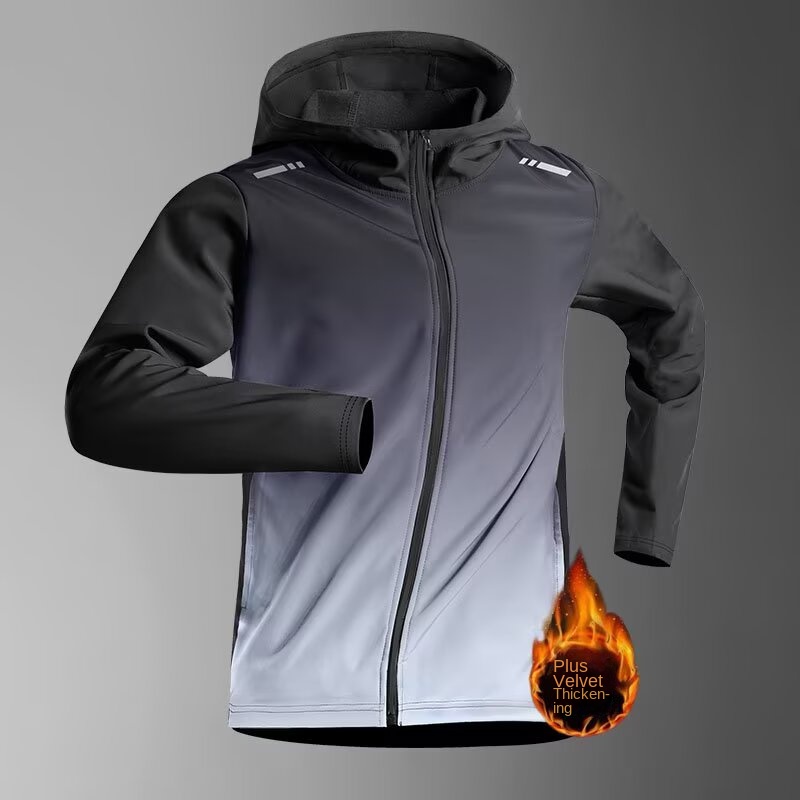 Running Gear Jacket - メンズ秋用速乾ランニングジャケット スポーティウィンドブレーカー ジムトップ プロ仕様 朝ランニング トレーニング