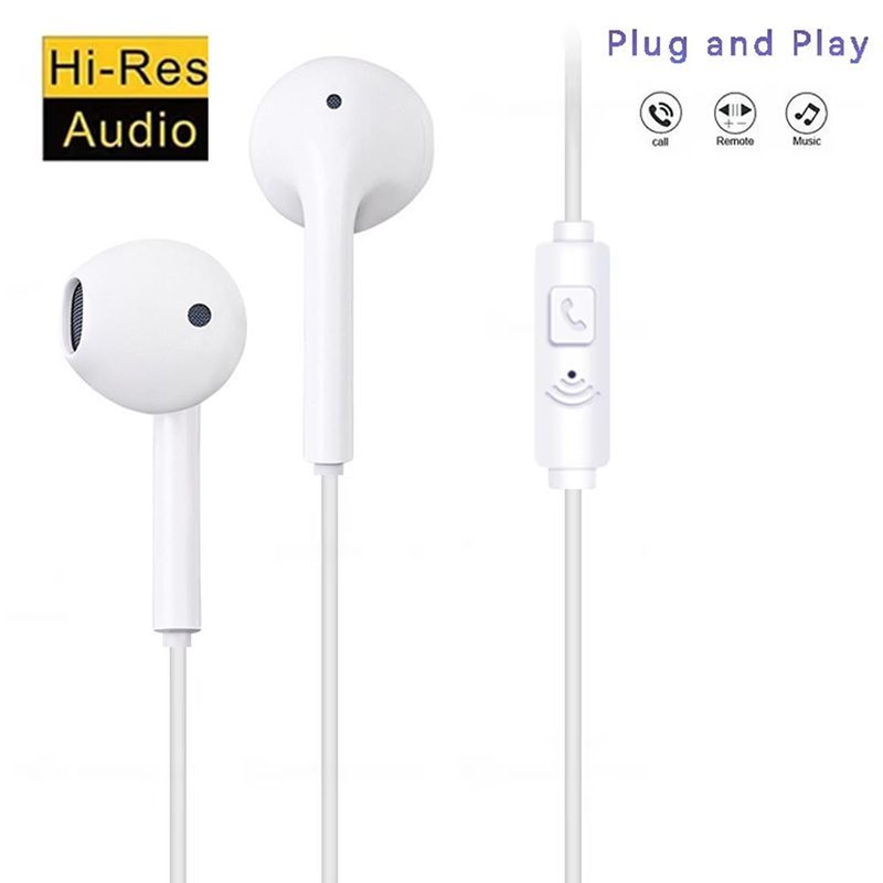 Running Gear Headphones - 3.5mm有線ヘッドセット（マイク付き）スマートフォン、コンピューター、タブレット、ランニング、フィットネス、音楽、オーディオ、ゲーム、スポーツ用ヘッドセット