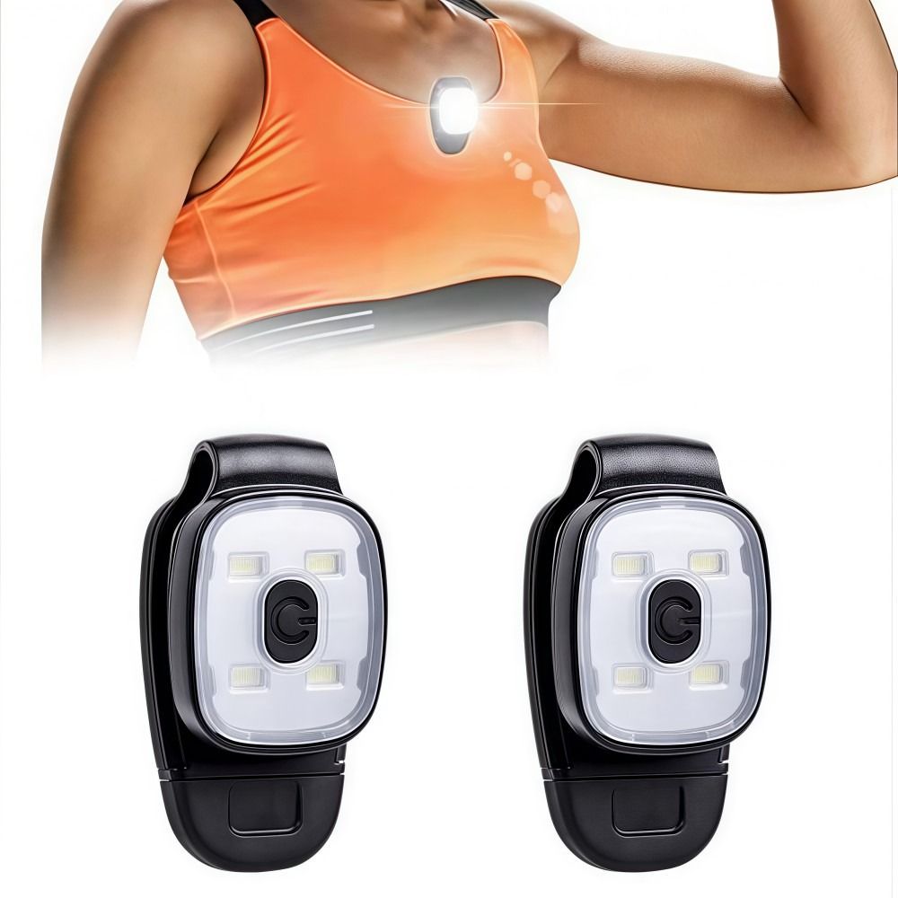 Running Gear Night - 充電式屋外ナイトランニングライト超高輝度3段階LEDランニングライト軽量マルチモードクリップオン懐中電灯