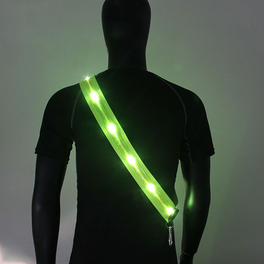 Running Gear Night - LED ショルダーベルト充電式 LED 反射ランニングストラップ男性女性用夜間安全屋外ハイキングジョギングウォーキングライトギア