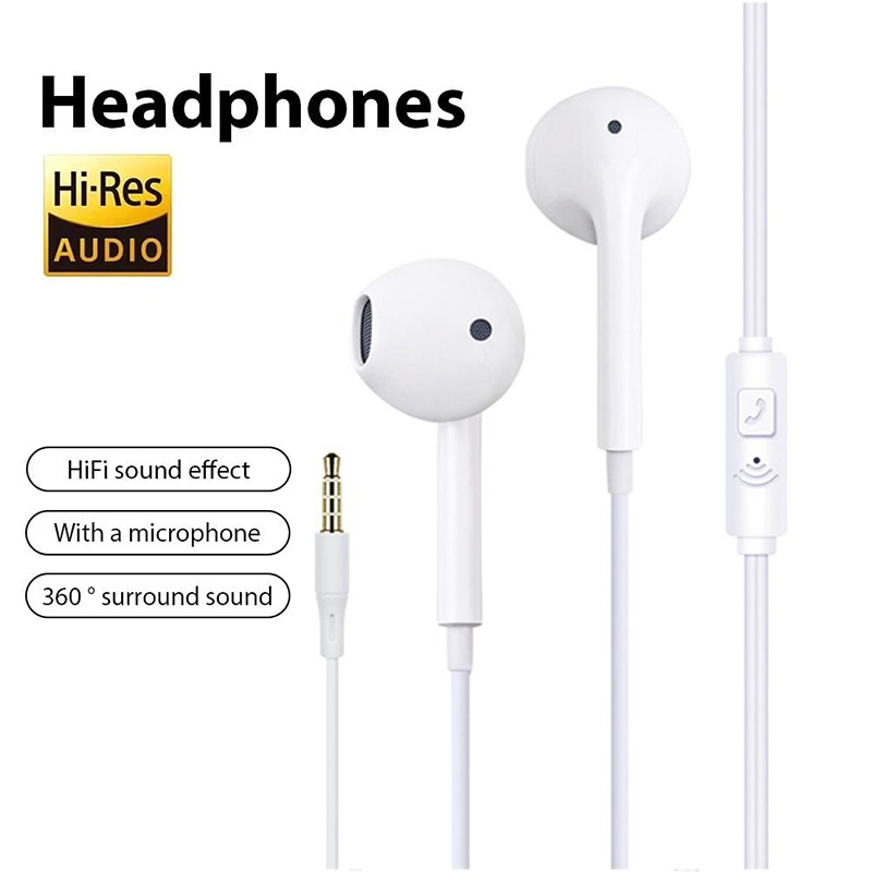 3.5 ミリメートル有線イヤホンマイク付き重低音ステレオ体験 - Running Gear Headphones のレビューと価格