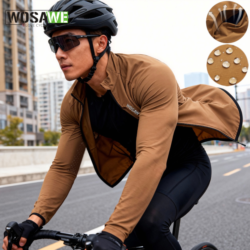 WOSAWE サイクリングウインドブレーカーユニセックス夏自 - Running Gear Jacket のレビューと価格