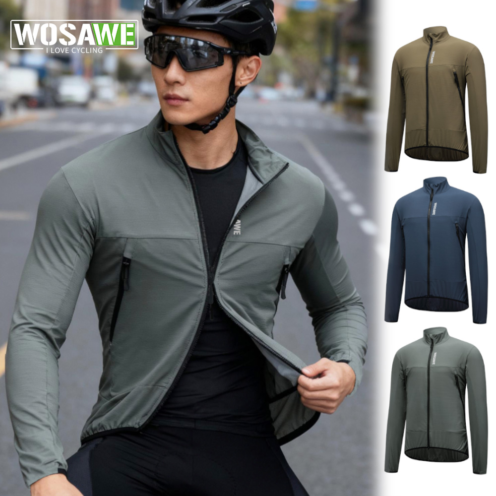 WOSAWE 防風サイクリングジャケット MTBバイク用ウィ - Running Gear Jacket のレビューと価格