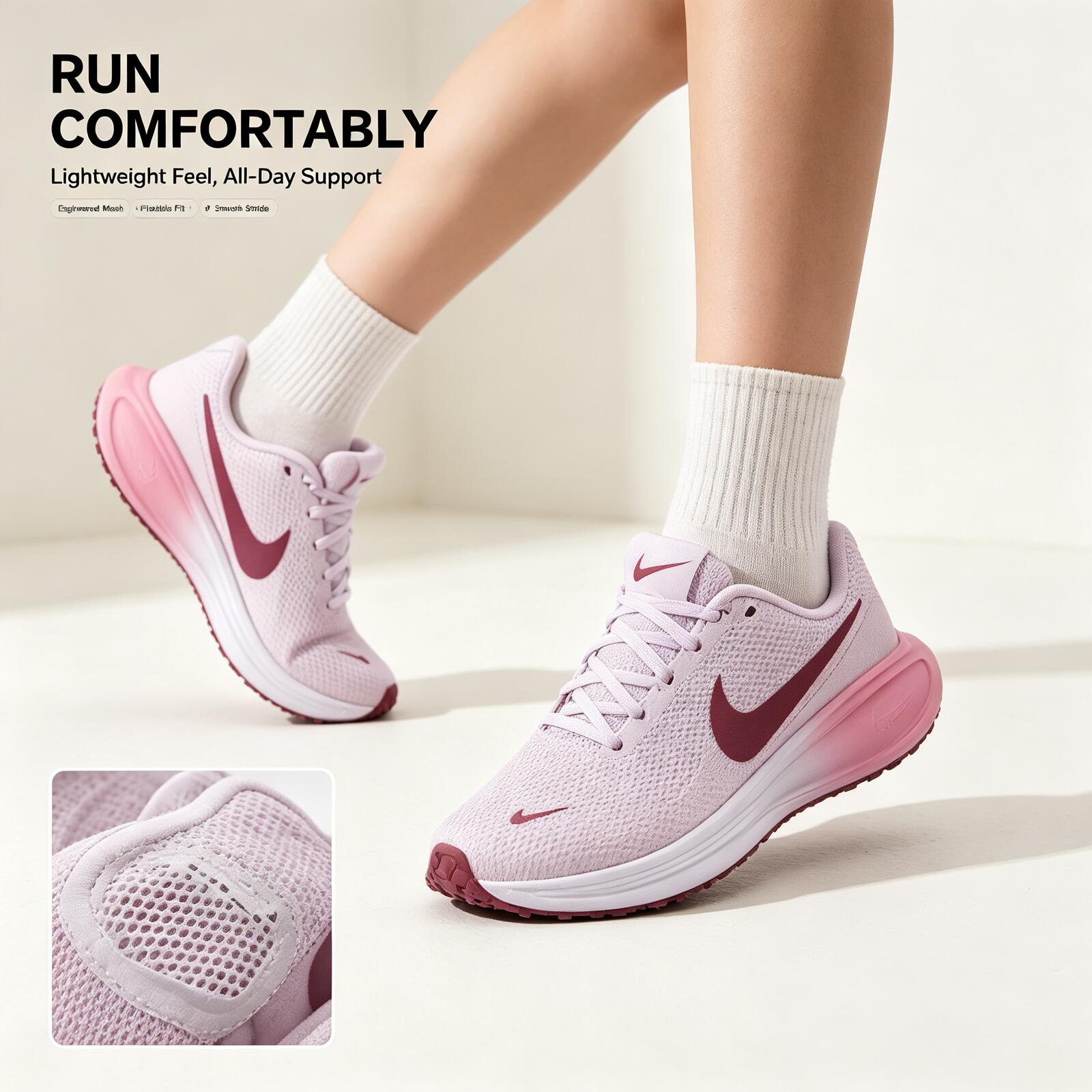 ナイキ レディース ピンク ランニング シューズ 軽量 通気 - Running Gear Nike のレビューと価格