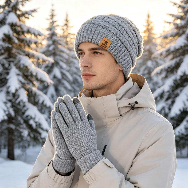 1-5個入り 冬用帽子と手袋セット フリース裏地付き 通気性 - Running Gear In Winter のレビューと価格