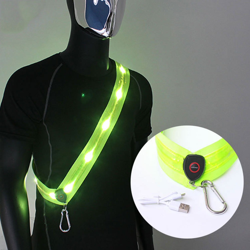 イルミネーションショルダーストラップ 充電式サイクリングLE - Running Gear Night のレビューと価格