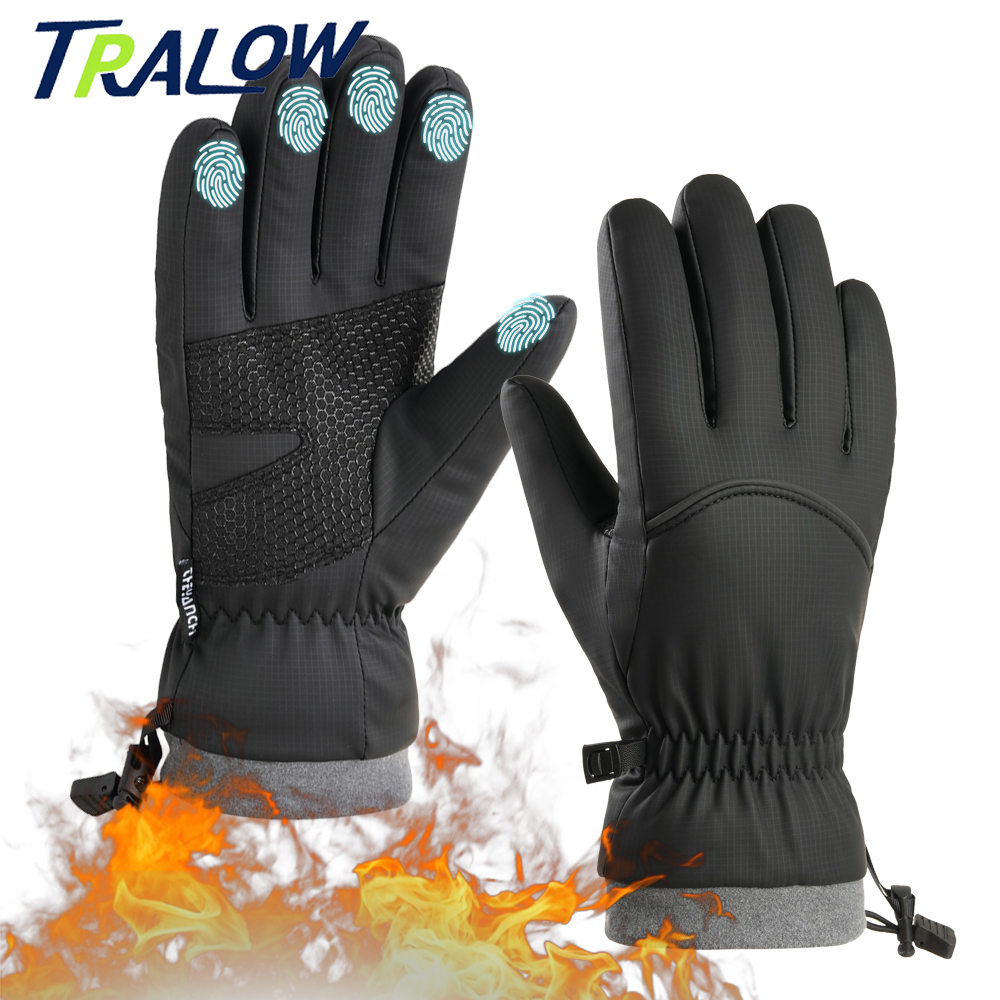 TRALOW サーマル防水スキーグローブ、タッチスクリーン対 - Running Gear In Winter のレビューと価格