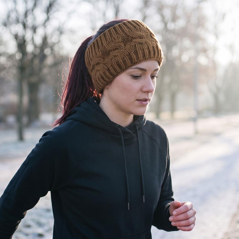 女性用冬のランニングウェア：女性用ニットヘッドバンド、フリー - Running Gear In Winter のレビューと価格