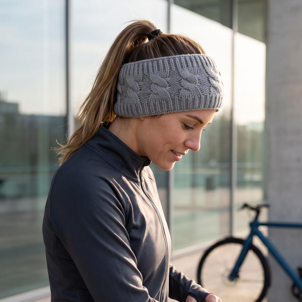 女性用冬のランニングウェア：女性用ニットヘッドバンド、フリー - Running Gear In Winter のレビューと価格