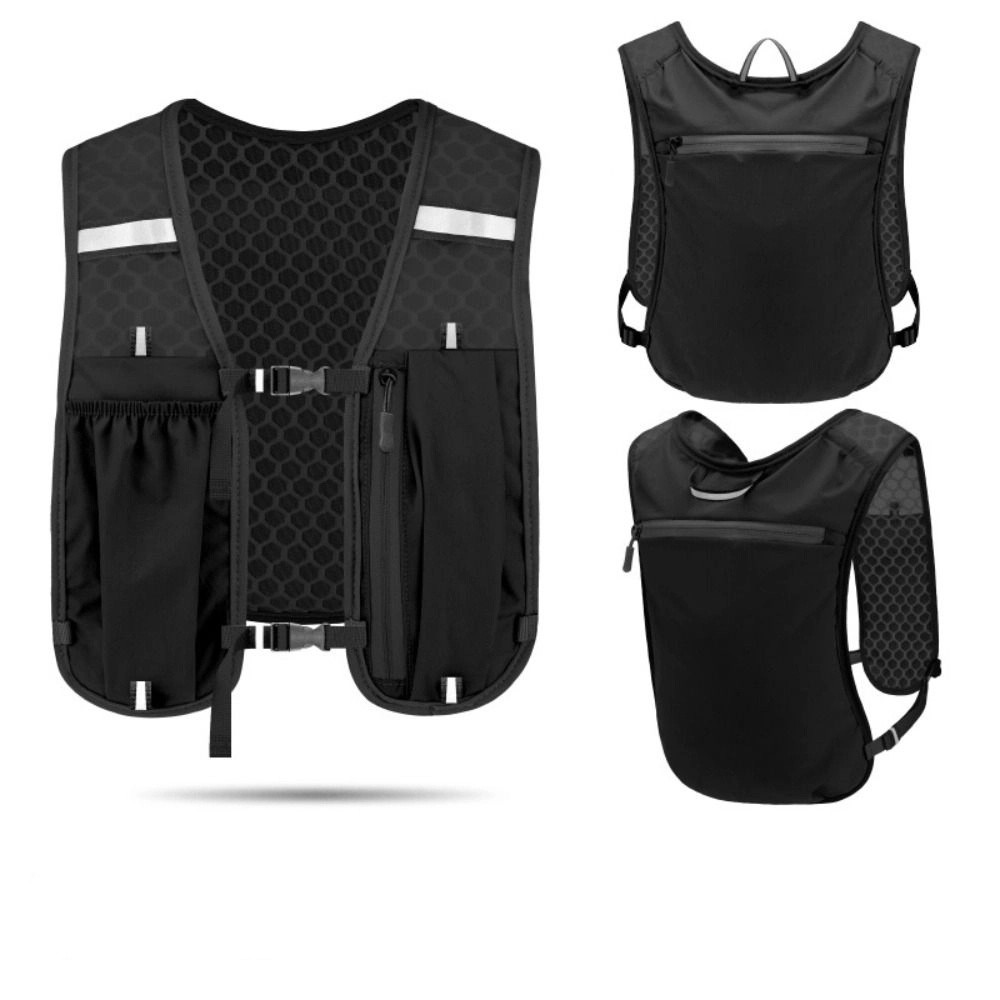 防水反射ランニングベストパック調節可能な多機能ランニングハイ - Reflective Running Jacket のレビューと価格