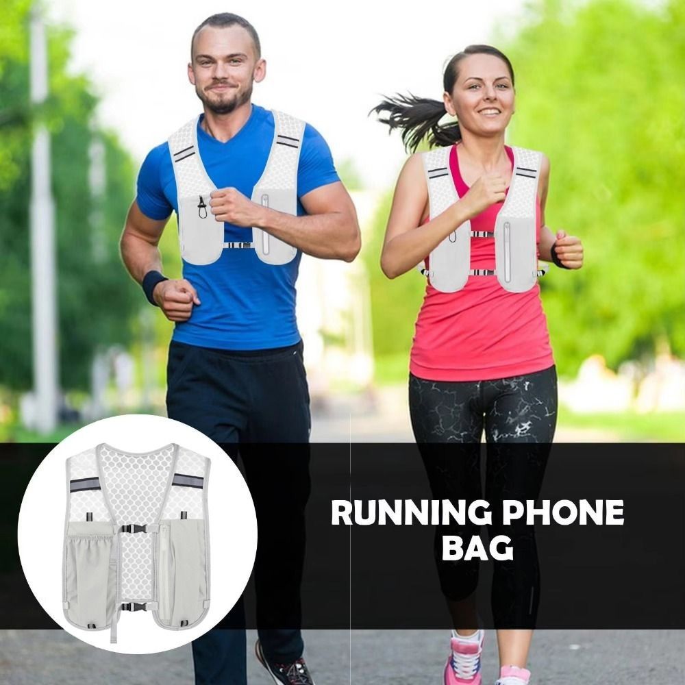 防水反射ランニングベストパック調節可能な多機能ランニングハイ - Reflective Running Jacket のレビューと価格