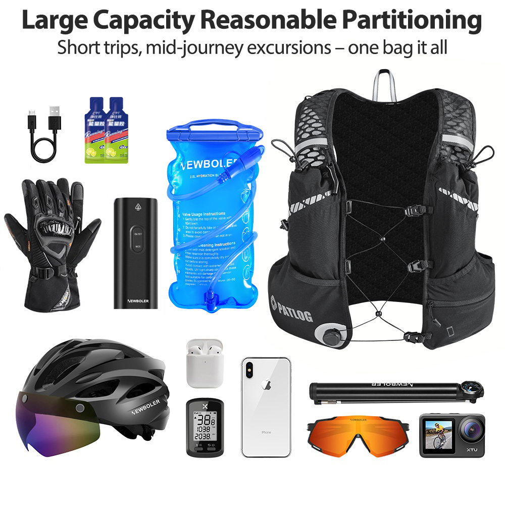 8L通気性ハイドレーションベストパック トレイルランニング  - Running Gear Hydration のレビューと価格